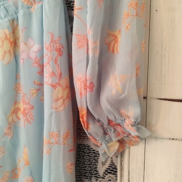 French Connection Size 2 Off The Shoulder Long Sleeve Midi Dress - Picture 7 of 13